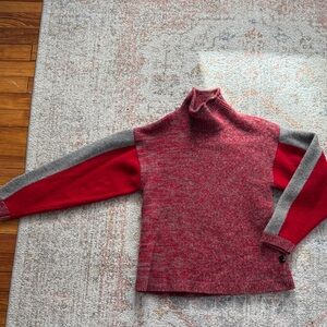 Nike Red and Gray Turtleneck Sweater